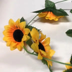 Silk Sunflower Ivy Garland – 250cm Artificial Hanging Vine for Home Wedding Decor