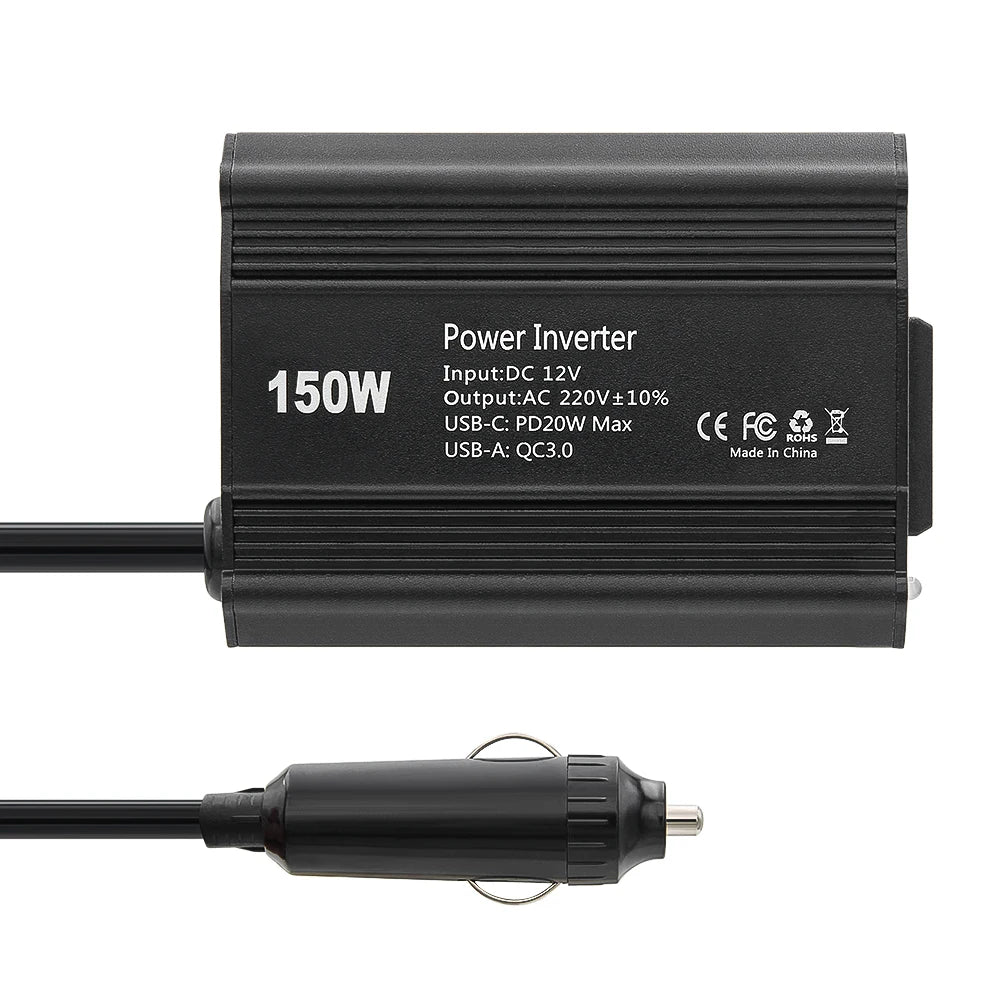 Car Power Inverter – 300W DC to AC Adapter for Road Trips and Travel