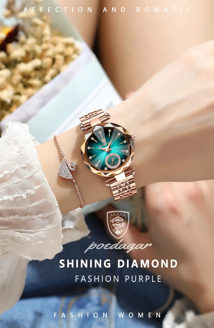 Elegant Stainless Steel Quartz Watch – Luxury Fashion Accessory for Women