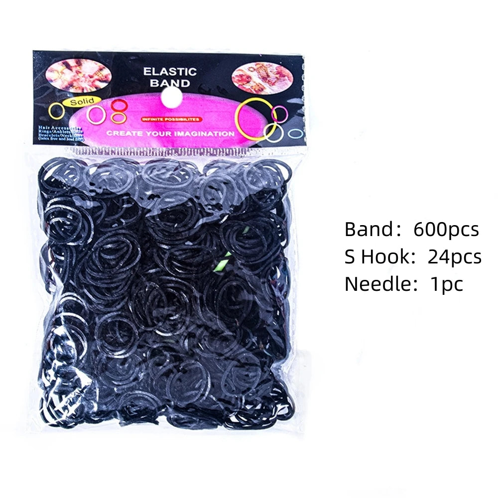 Elastic Loom Bands – Colorful DIY Jewelry Making Kit for Kids Crafts