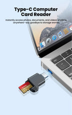USB-C TF Card Reader – Compact External Storage for Smartphones