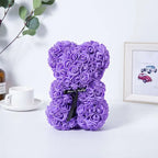 Artificial Rose Flower Bear – Romantic Gift for Valentine's Day and Birthday