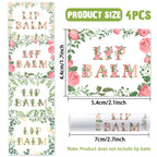 Floral Lip Balm Labels – Self-Adhesive Stickers for Homemade Cosmetics