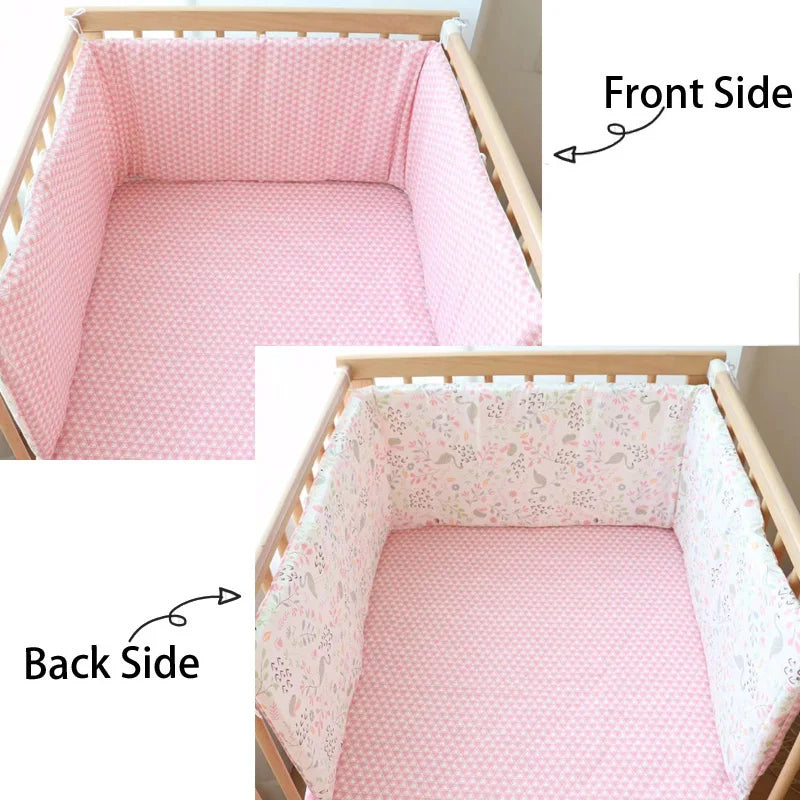 Cotton Star Crib Bumper – Thickened Protective Bedding for Newborn Infants