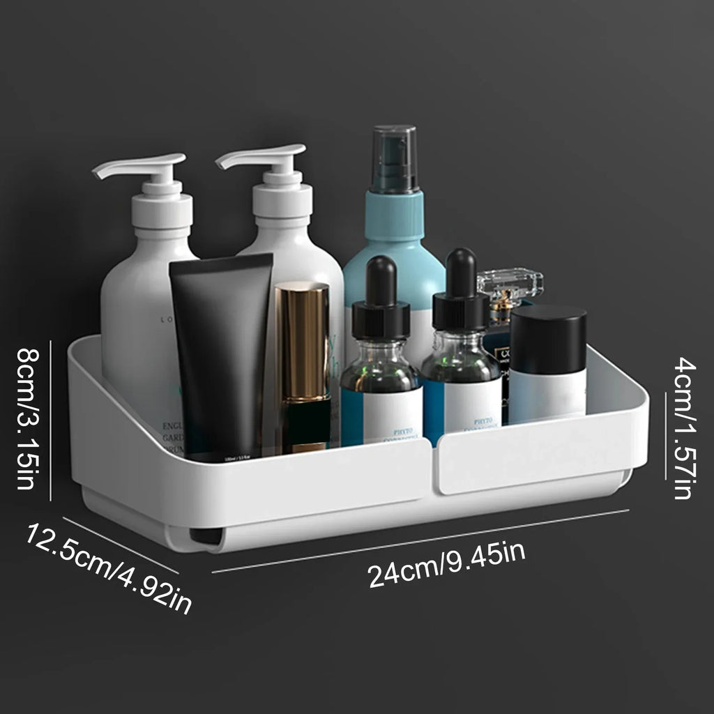 Adhesive Wall Storage Shelf – No-Drill Organizer for Bathroom and Kitchen
