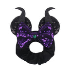 Velvet Sequin Mouse Ear Scrunchies – Elastic Hair Accessories for Kids Party