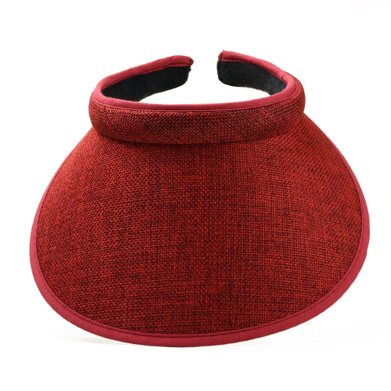 Wide Brim Sun Visor Hat – UV Protection for Outdoor Sports and Beach