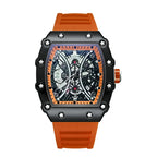 Luminous Tonneau Men's Watch – Luxury Sport Calendar Wristwatch for Daily Wear