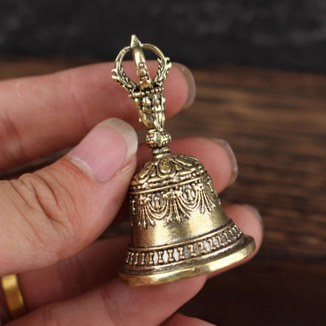 Antique Bronze Bell Pendant – Small Copper Craft for Jewelry Decoration