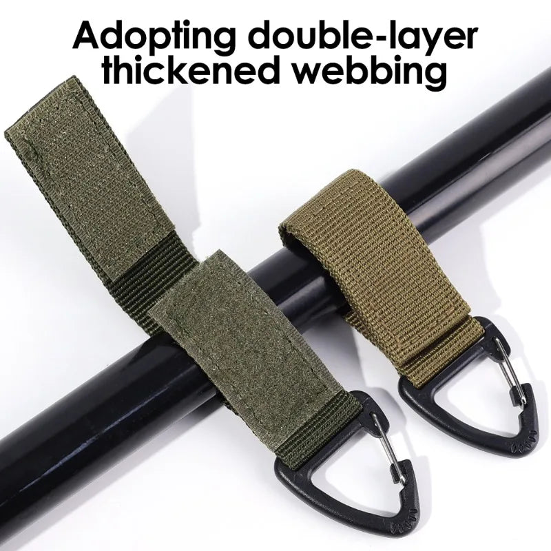 Nylon Tactical Glove Hook – Durable Carabiner Clip for Outdoor Camping