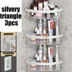 Adhesive Corner Shower Shelf – No Drill Wall Storage for Bathroom Organization