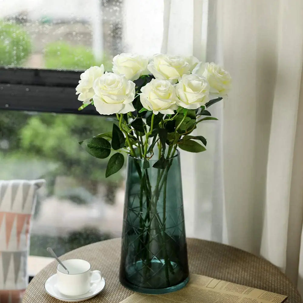 Artificial Silk Rose – Realistic Floral Decor for Weddings and Home Gifts