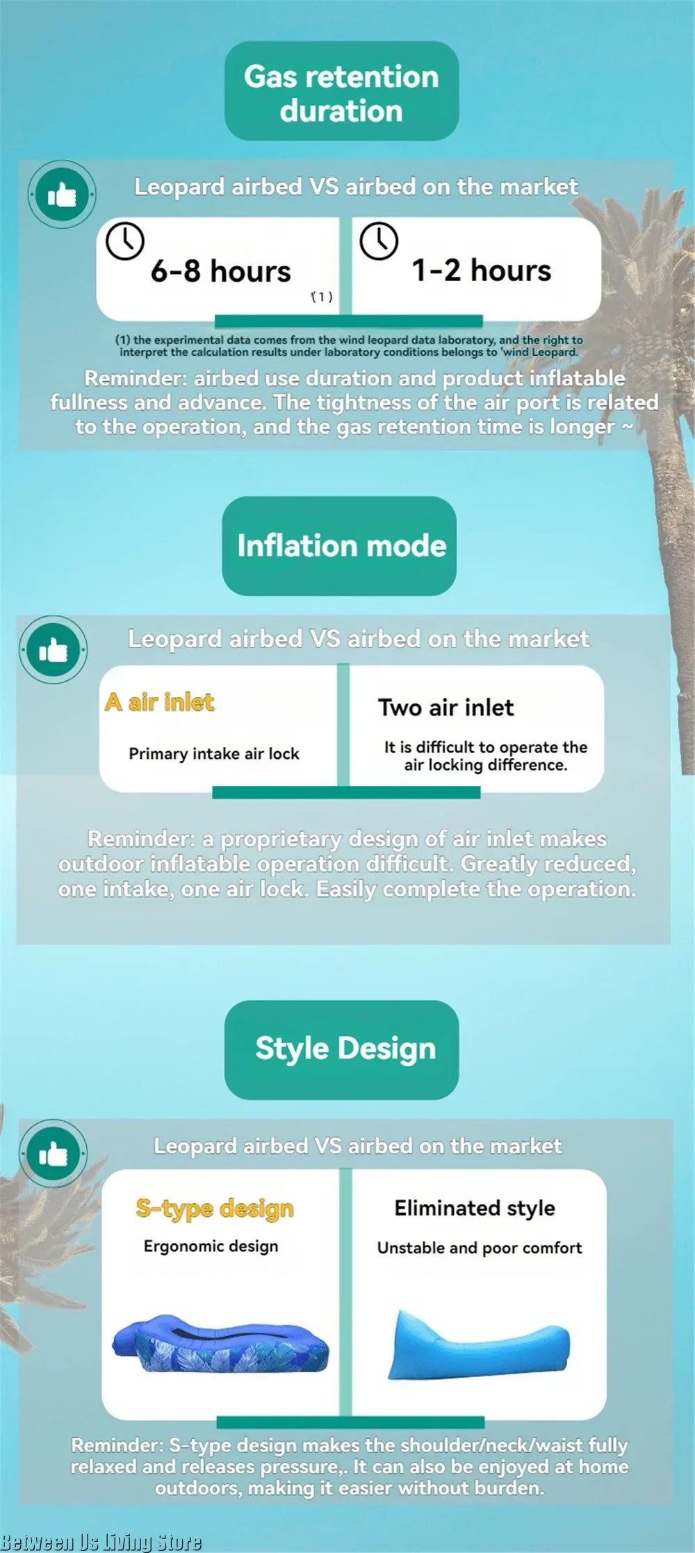 Inflatable Sofa Bed – Extra Wide Non-Roll Air Lounger for Beach and Garden