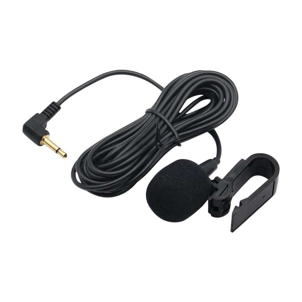 External Wired Microphone – 2.5mm/3.5mm Stereo Plug for Car Radio Hands-Free