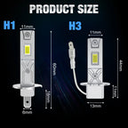 H1 LED Headlight Bulbs – 150W High Power Fog Lamps for Automotive Driving