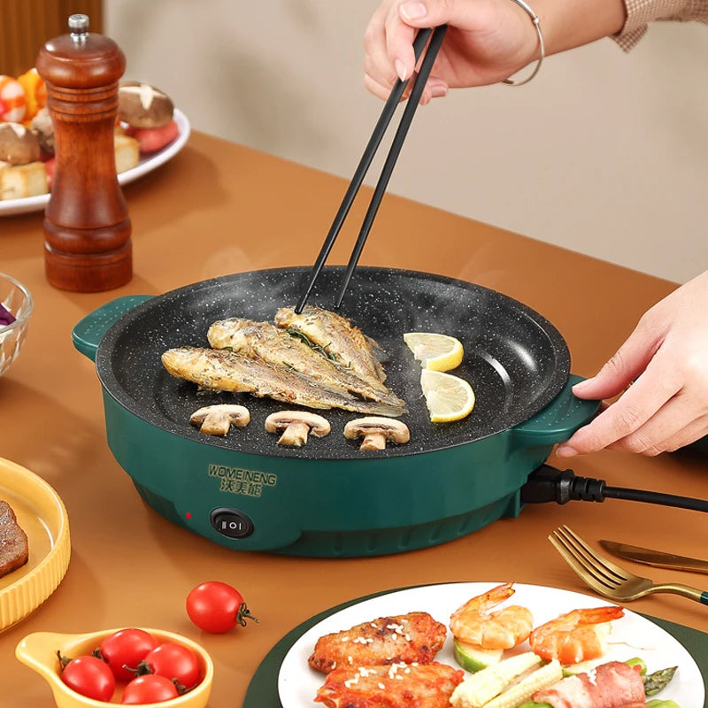 Electric Non-Stick Multicooker – Portable Frying Pan for Home Cooking