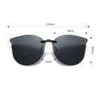 Polarized Flip-Up Square Sunglasses – Aluminum Clip-On for Myopia Glasses