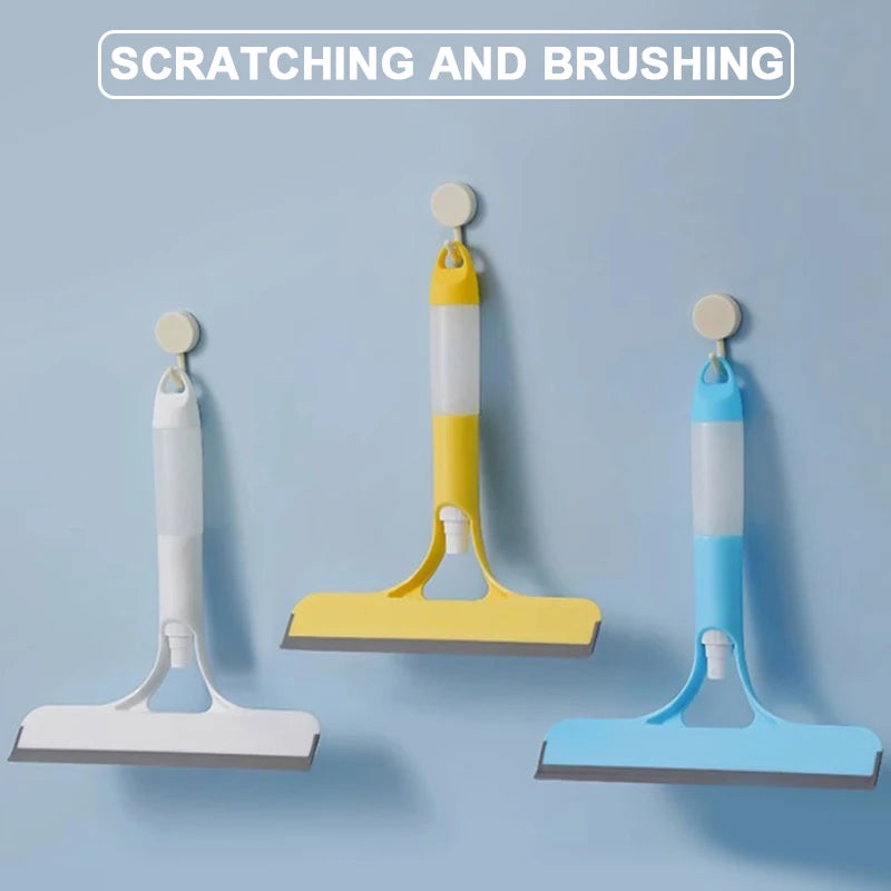3-in-1 Glass Cleaning Squeegee – Spray Bottle Tool for Car and Home Wash