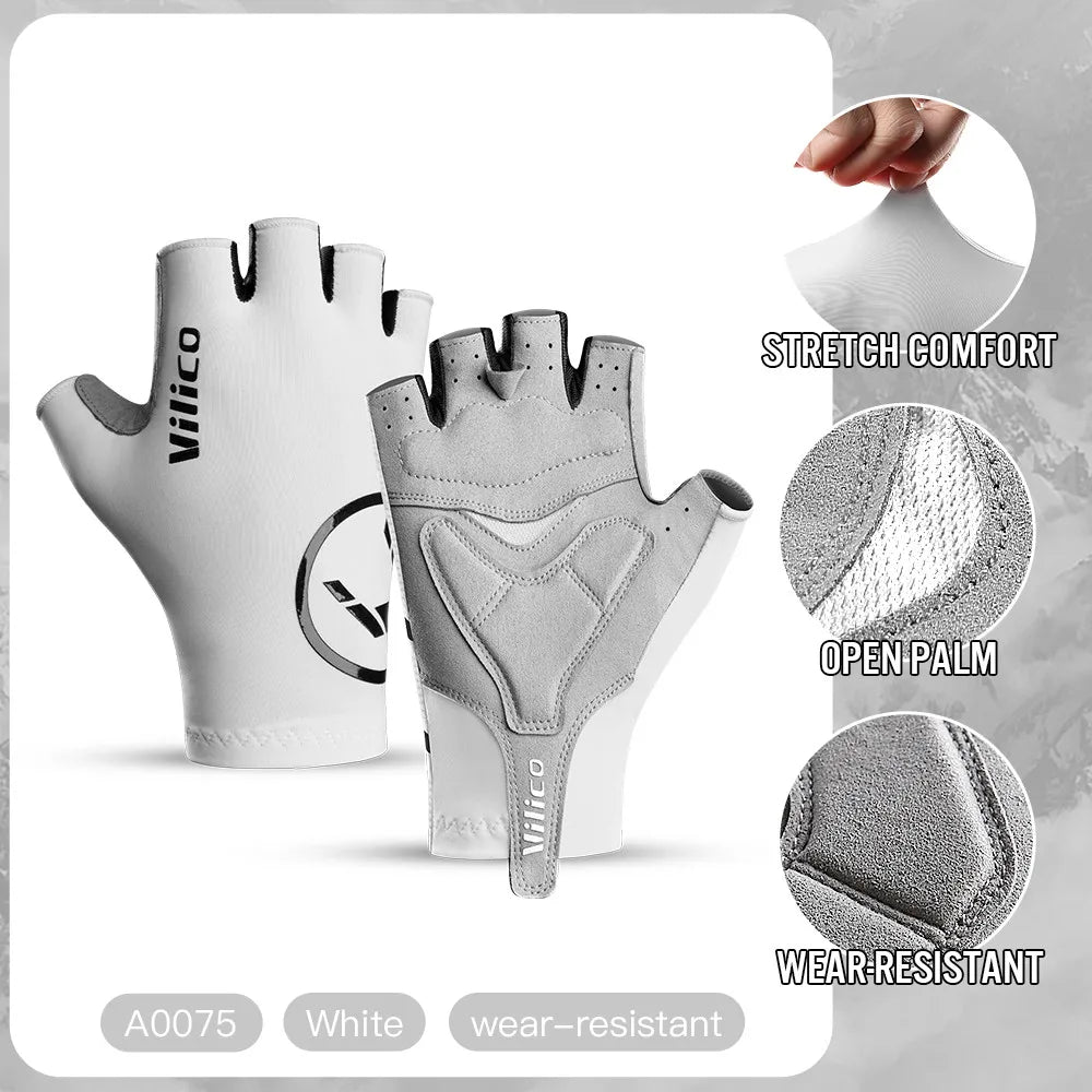 Half Finger Cycling Gloves – Anti-Slip Breathable Mittens for Road MTB Racing