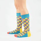 Colorful Cotton Crew Socks – Patterned Funny Dress Fashion for Men