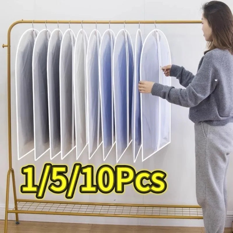 Transparent Zippered Garment Bag – Dustproof Cover for Suit and Dress Storage
