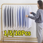 Transparent Zippered Garment Bag – Dustproof Cover for Suit and Dress Storage