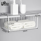 Iron Under Cabinet Hanging Baskets – Heavy Duty Storage for Kitchen Pantry