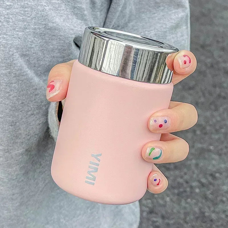 Stainless Steel Vacuum Flask – 230ml Portable Insulated Mug for Travel and Coffee