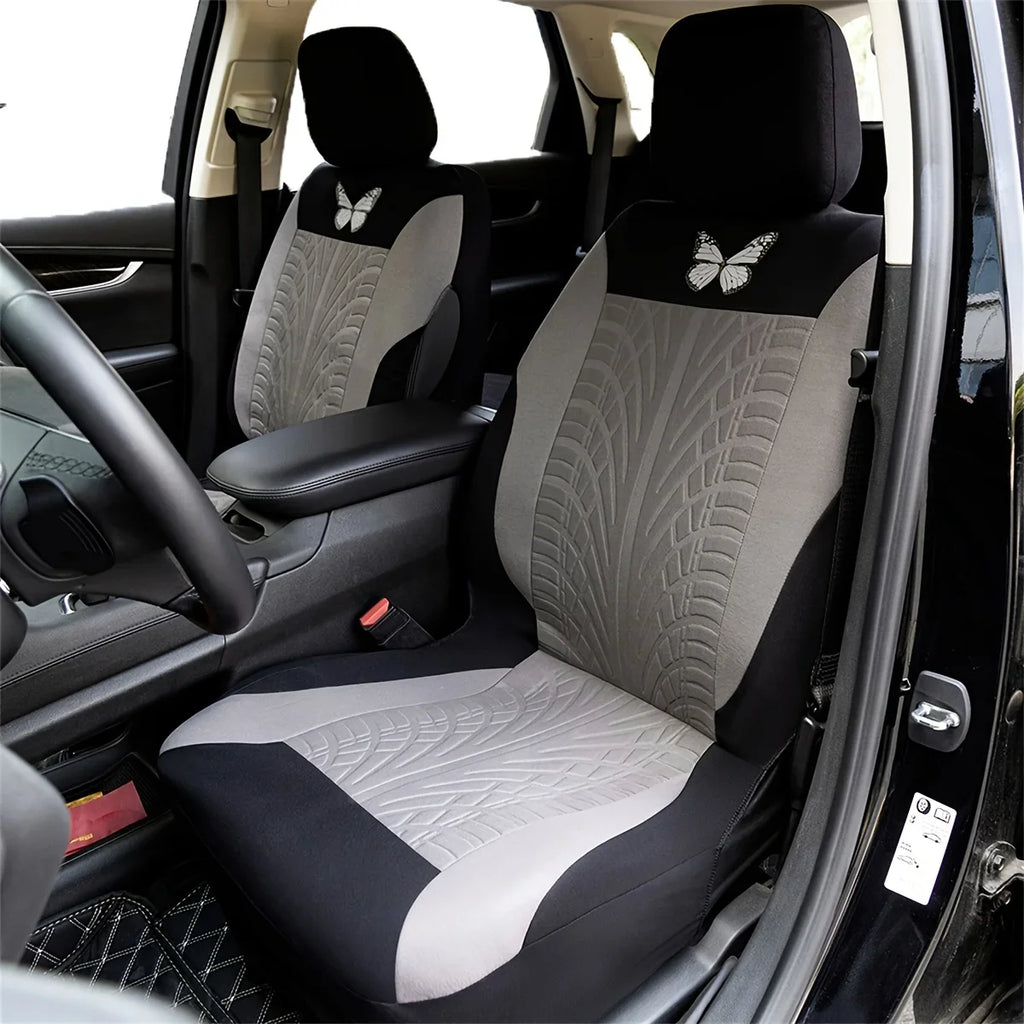 Butterfly Embroidered Car Seat Covers – Universal Auto Interior Accessories
