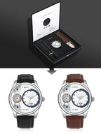 Minimalist Quartz Watch – Luxury Double Strap Set for Business Gift