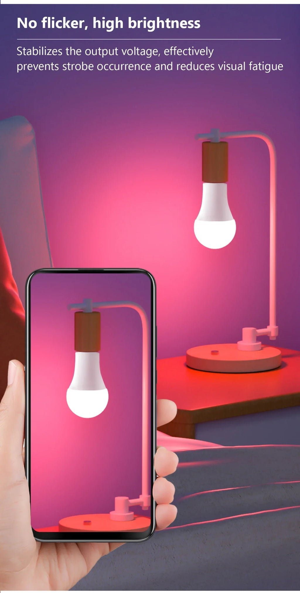 RGB LED Light Bulb – Dimmable 16 Color Remote for Home Bedroom Decor
