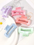 Matte Square Hair Claw Clips – Non-slip 3.4 inch Accessories for Thick Hair