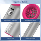 Rechargeable Handheld Turbo Fan – Digital 100-Speed Airflow for Outdoor Travel