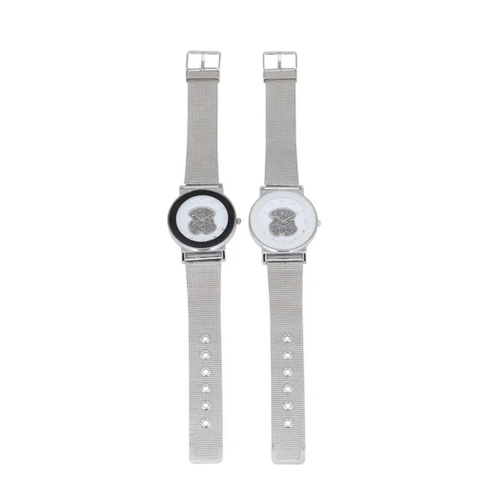 Bear Diamond Quartz Watch – Elegant Minimalist Wristwear for Women