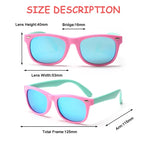 Polarized TR90 Kids Sunglasses – UV400 Silicone Shades for Outdoor Activities