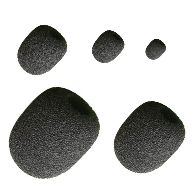 Microphone Foam Windscreen Covers – 5 Sizes for Headset Noise Reduction