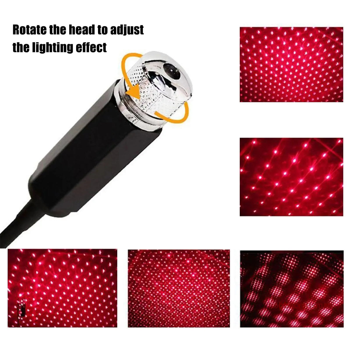 USB LED Star Projector – Adjustable Galaxy Atmosphere Lamp for Car Interior