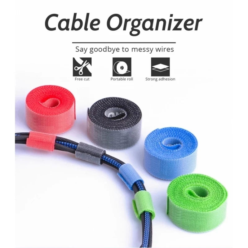 Cable Organizer Ties – Adjustable Cord Management for Desk and Electronics
