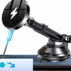 Magnetic Wireless Car Charger – 15W Fast Charging Mount for iPhone and Samsung