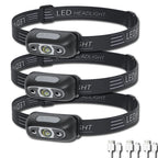 Rechargeable LED Headlamp – Waterproof Motion Sensor Torch for Outdoor Camping