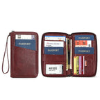 RFID Leather Passport Wallet – Anti-Theft Card Holder for Travel