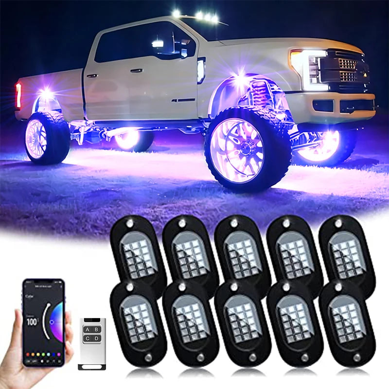 RGB LED Underglow Chassis Lights – Waterproof Exterior Decoration for Off-Road Trucks