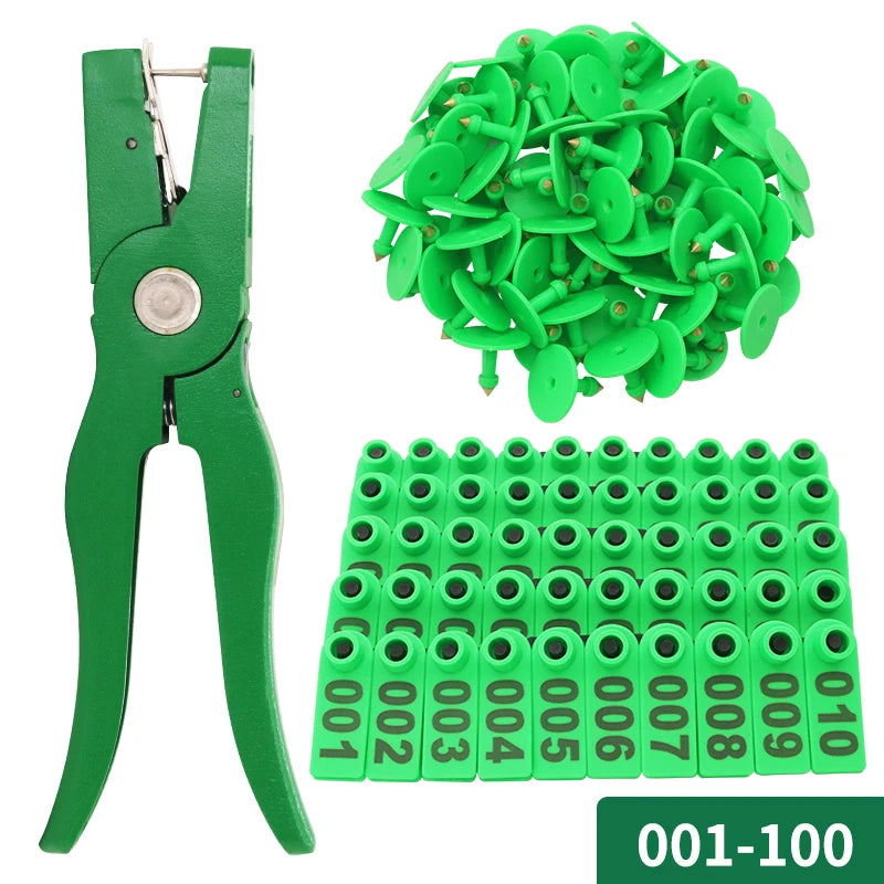 Livestock Ear Tag Applicator – Identification Kit for Sheep Goat and Pig