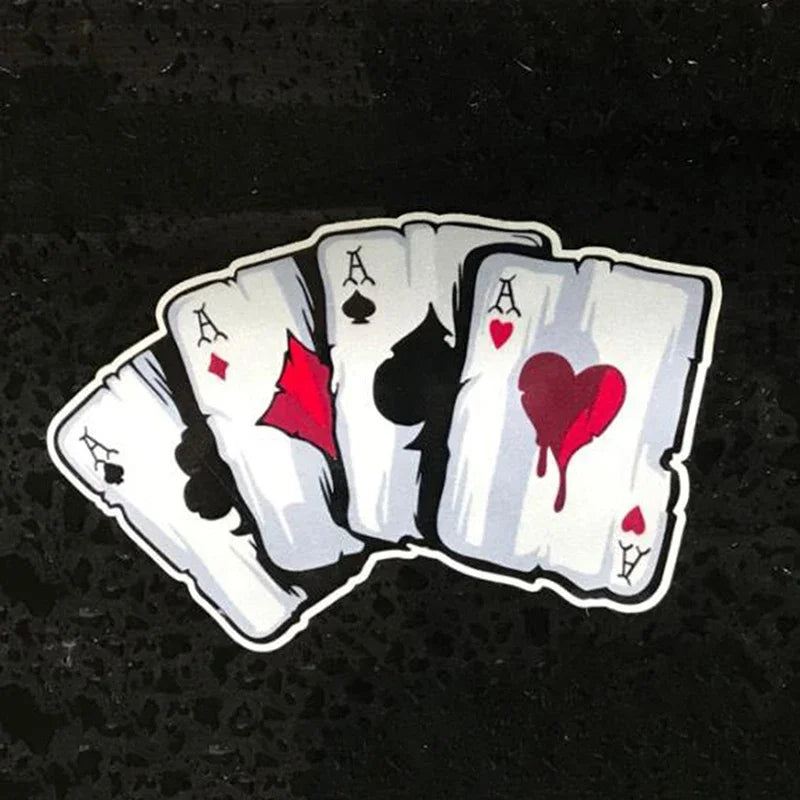 Reflective Poker Monster Car Sticker – Personality Decal for Auto Exterior