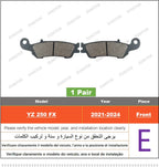 Sintered Brake Pads – Front or Rear Set for Yamaha YZ Motocross Racing