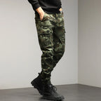 Mens Cotton Camouflage Cargo Pants – Outdoor Trousers for Hiking Workwear