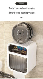 Wall Mounted Toilet Paper Holder – Double Layer Storage for Bathroom Organization