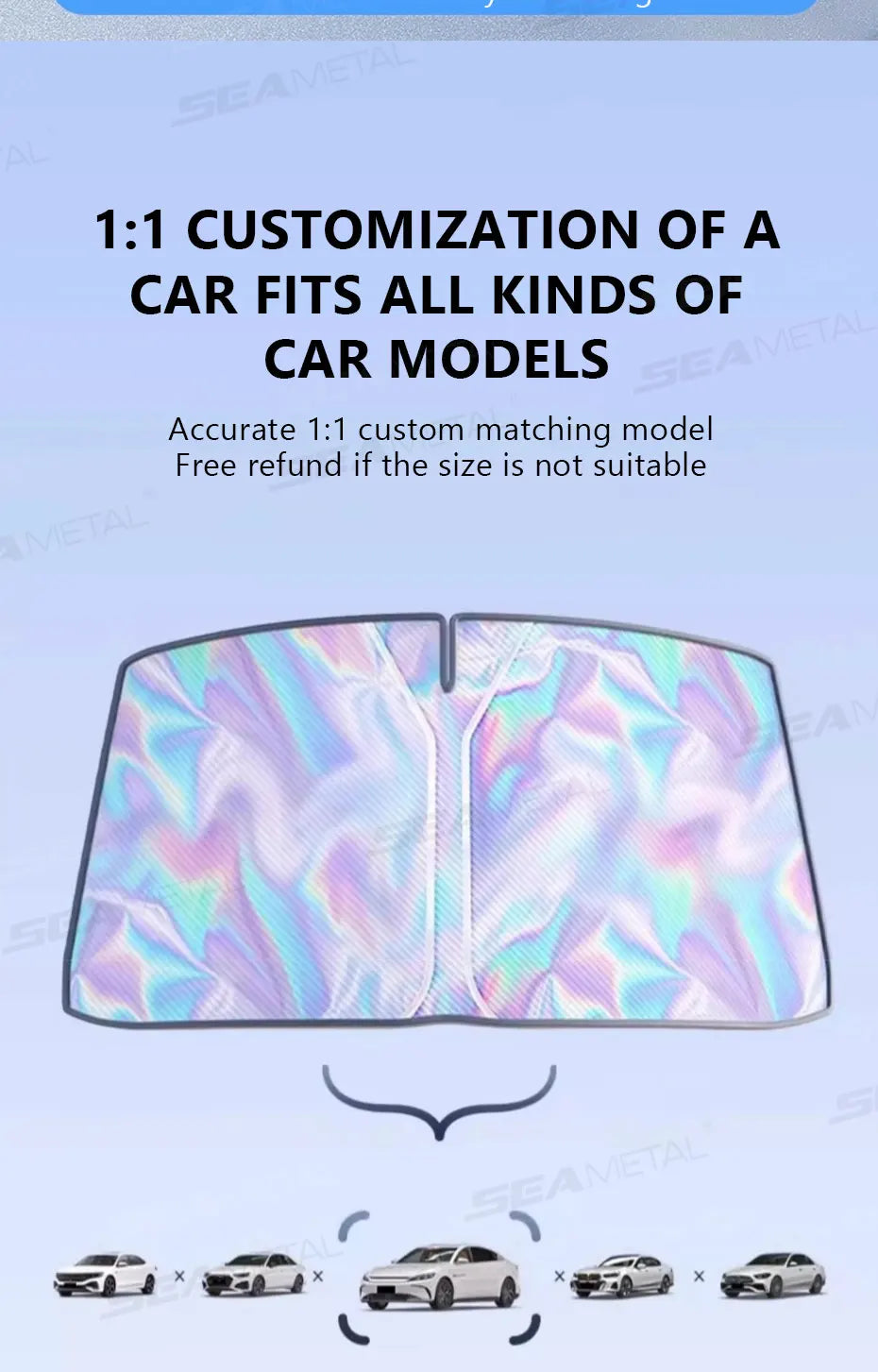 5-Layer Windshield Sun Shade – Foldable UV Protection for Sedan SUV MPV