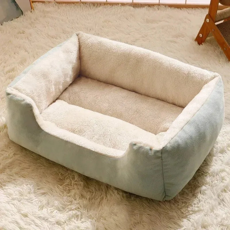 Plush Pet Bed – Soft Cushion Basket for Cats and Small Dogs