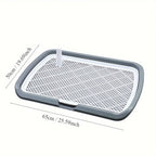Plastic Dog Potty Tray – Removable Mesh Grid for Indoor House Training